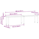 Bench Sonoma 200 x 35 x 45 cm Engineered Wood 892609