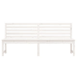 Garden Bench White 201.5 cm Solid Wood Pine 824047