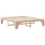Bed Frame Brown 200 x 200 cm Solid Pine Wood 872974