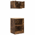 ZNTS Garage Cabinets 2 pcs Smoked Oak Engineered Wood 3328282