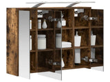 Bathroom Mirror Cabinet Smoked Oak 63.5 x 16 x 62.5 cm 889163