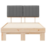 Bed Frame with Upholstered Headboard Light Grey 120 x 190 cm 877504