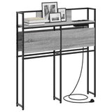 Storage Headboard with Shelf Grey sonoma 75 cm Engineered wood 859613