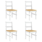 5 Piece Dining Set PANAMA White Solid Wood Pine 3345172
