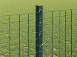 Welded Wire Fence with Post 10 x 1.2 m PVC-Coated Steel 3336451
