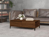 Coffee Table Brown Oak 90x50x36.5 cm Engineered Wood 821123
