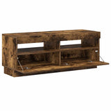 TV Cabinet with LED Lights Smoked Oak 100x35x40 cm 815720