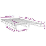 Pallet Bed without Mattress White 100x200 cm Solid Wood 821383