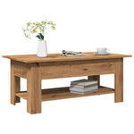 ZNTS Coffee Table Artisan Oak 102x55x42 cm Engineered Wood 856797