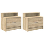 ZNTS Bedside Cabinets with Drawer 2 pcs Sonoma Oak 51x31x47 cm 858673