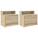 ZNTS Bedside Cabinets with Drawer 2 pcs Sonoma Oak 51x31x47 cm 858673