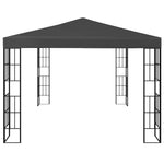 ZNTS Gazebo with LED String Lights 3x4 m Anthracite 3070323