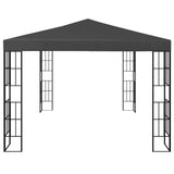 ZNTS Gazebo with LED String Lights 3x4 m Anthracite 3070323