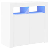 Sideboard with LED Lights White 80x35x75 cm 804328