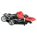 Tandem Stroller Steel Red and Black 10111
