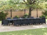Garden Table Anthracite 400 x 100 x 73 cm Poly Rattan 3378528