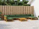 Sofa Set 8 pcs Natural Solid Acacia Wood 3417275