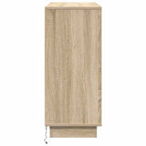 LED Sideboard Sonoma Oak 90 x 32 x 75 cm Engineered Wood 869676