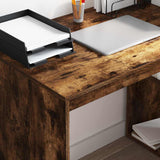 Desk with Shelf Smoked Oak 108 x 55 x 103.5 cm Engineered Wood 869462