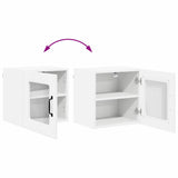 Wall Glass Cabinet LUCCA White 40 x 31 x 40 cm Engineered Wood 884834