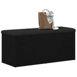Storage Bench Black oak 102 x 42 x 45 cm Engineered Wood 862985