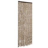 Fly Curtain Beige and Brown 90x200 cm Chenille 377388