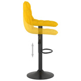 Bar Stools 2 pcs Yellow Velvet 333998