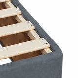 Box Spring Bed with Mattress Dark Grey 140x190 cm Velvet 3290901