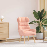 Armchair Pink 69 x 74 x 93 cm Sherpa Fabric 42001882