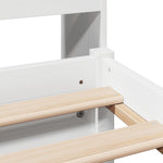 Bookcase Bed without Mattress White 140x190cm Solid Wood Pine 3322412