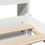 Bookcase Bed without Mattress White 140x190cm Solid Wood Pine 3322412