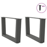 Coffee Table Legs V-Shape 2 pcs Anthracite 60x cm Steel 4012614