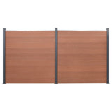 Fence Panel Set Brown 353x186 cm WPC 3211830