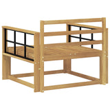 Outdoor Middle Sofa Solid Acacia Wood White 3439018
