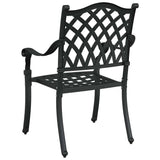 Garden Chair 2 pcs Black 56 x 55 x 92.5cm Aluminium 42002375