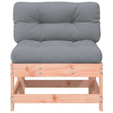 Middle Sofa with Cushions Solid Wood Douglas 825553