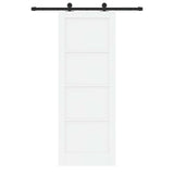 Sliding Door ORKDAL 78 x 211 cm Engineered Wood White and Black 3450075