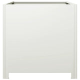 Garden Planter White 50x50x50 cm Steel 851214