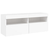TV Wall Cabinet with LED Lights White 100x30x40 cm 837211