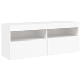 TV Wall Cabinet with LED Lights White 100x30x40 cm 837211
