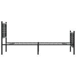 Metal Bed Frame without Mattress with Footboard Black 75x190cm 376332