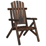 Garden Chair Burned wood look Solid Spruce Wood Standard Durable 363344