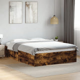 Bed Frame without Mattress Smoked Oak 120x200 cm 3281025