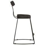 Bar Stools 2 pcs Black 49x43x79 cm Solid Wood Mango 4013517