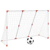 Kids' Football Goal with Balls 2-in-1 White 184x64x124 cm 4008437
