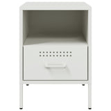 Bedside Cabinet White 36x39x50.5 cm Steel 843064