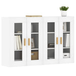 Wall Mounted Cabinets 2 pcs White Engineered Wood 3197897