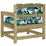 Garden Chairs with Cushions 2 pcs Impregnated Wood Pine 825568