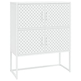 Highboard White 80x35x100 cm Steel 335881