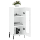 Sideboard High Gloss White 34.5x34x90 cm Engineered Wood 828806